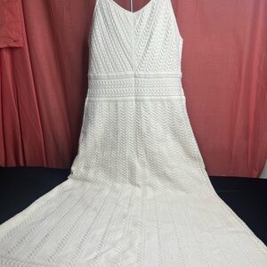 Haute hippie cable knit ivory maxi dress sz S NWT